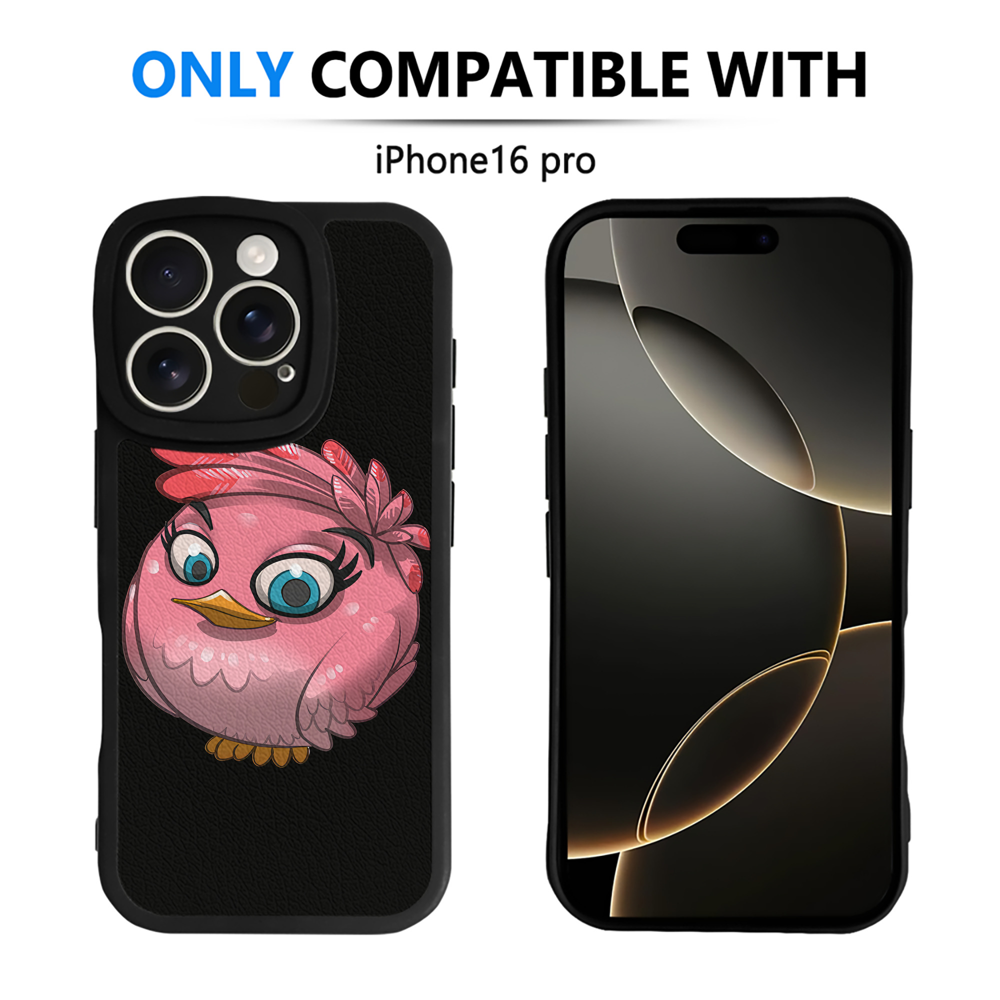 （画像用） Angry Birds アングリーバード 【iPhone 16シリーズ対応】シリコンスマホケース（レザー調） 材質：シリコン